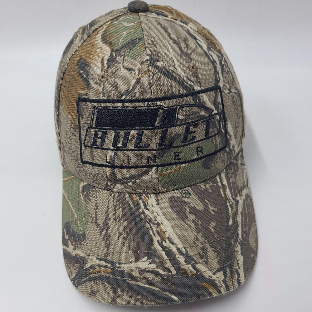 Bullet‎ Liner Hat Adjustable Camo Brown Green Accella Logo Hunting Outdoors Men